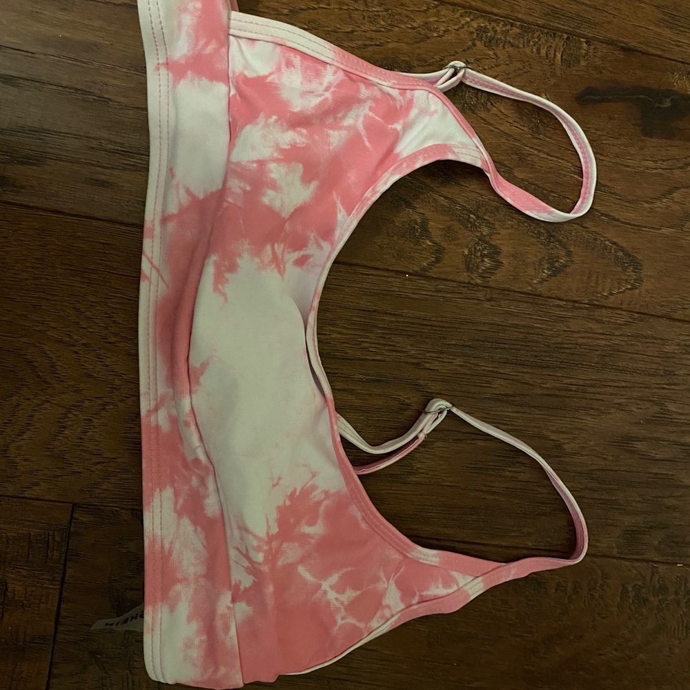 pink tie dye bikini set